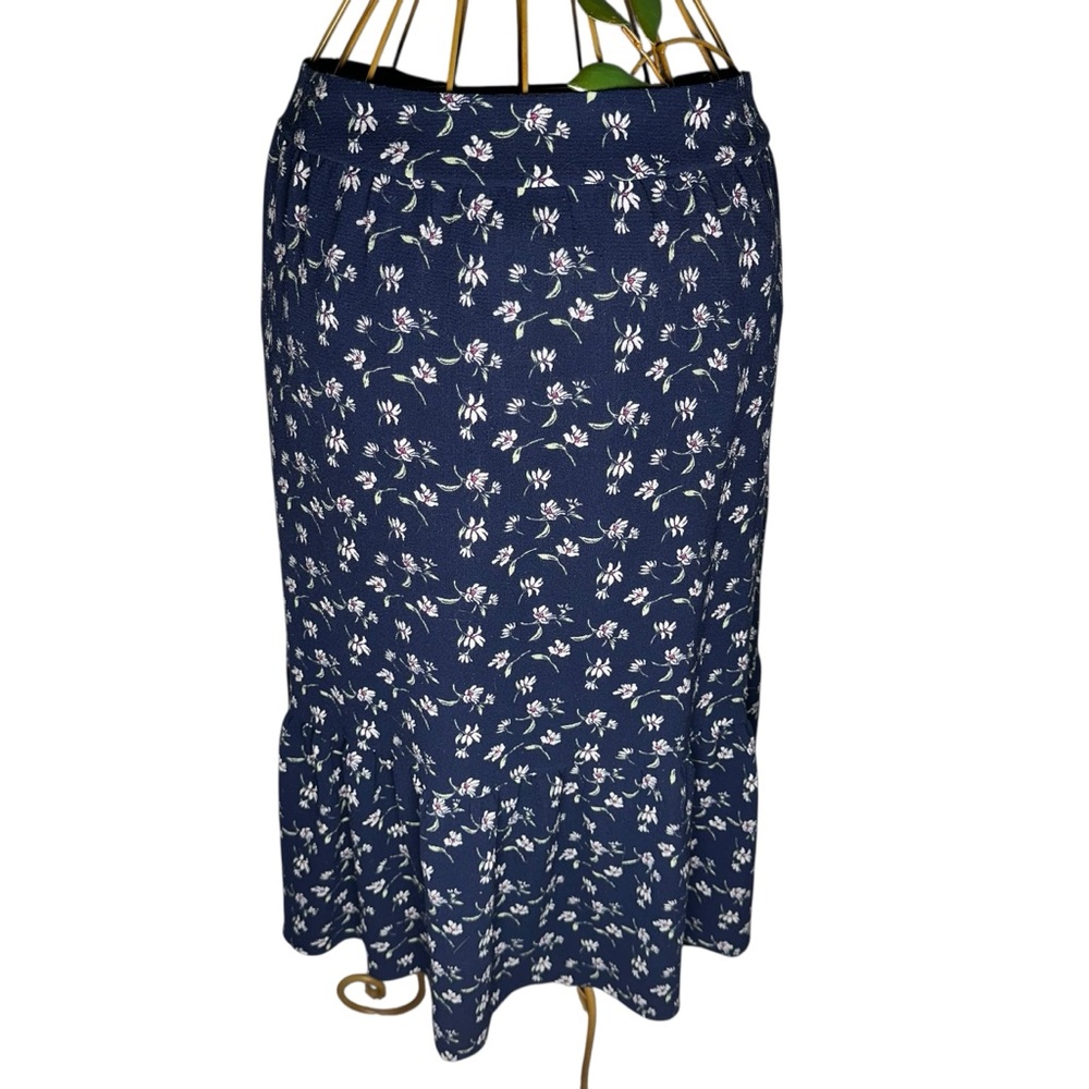 Puna Vintage Floral Tie Waist Peasant Midi Skirt - Women’s Size XL